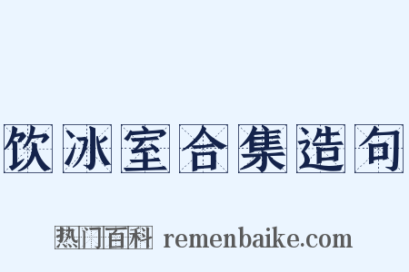 饮冰室合集造句是什么意思的图片